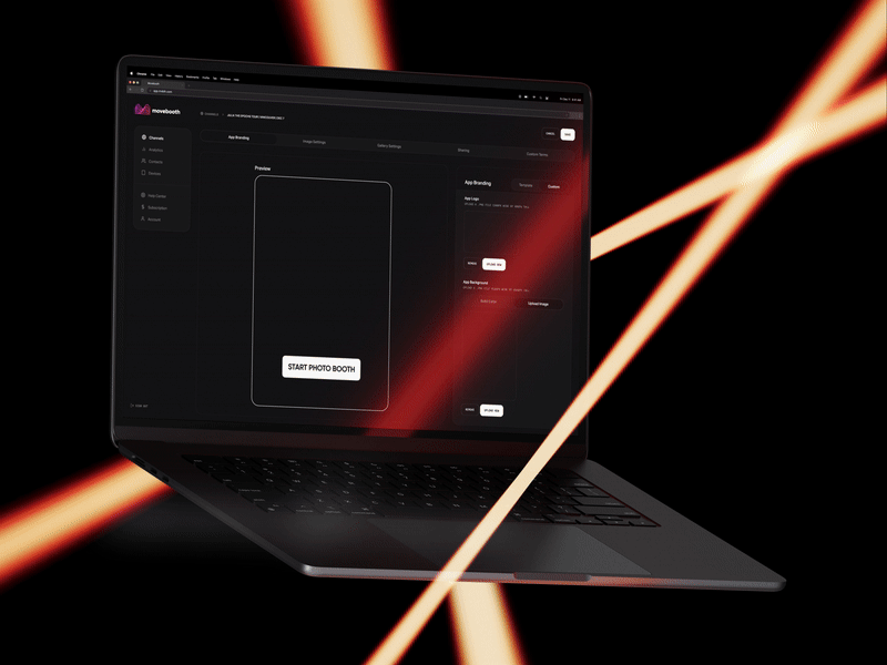Movebooth app branding settings
